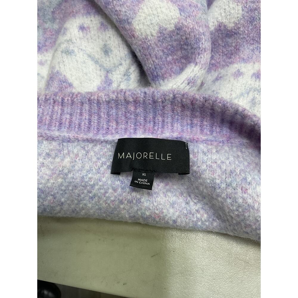 Majorelle 'Marnie' White Fair Isle Cardigan Size XS - Picture 4 of 5